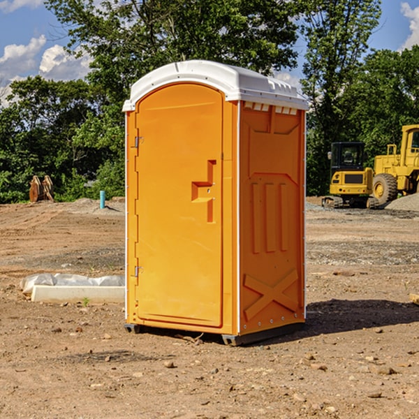 how often are the portable restrooms cleaned and serviced during a rental period in Callao